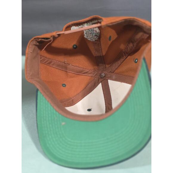 VTG Chippewa Boots USA Hat Orange & Green SnapBack Cap Embroidered Workwear RARE - Picture 2 of 4